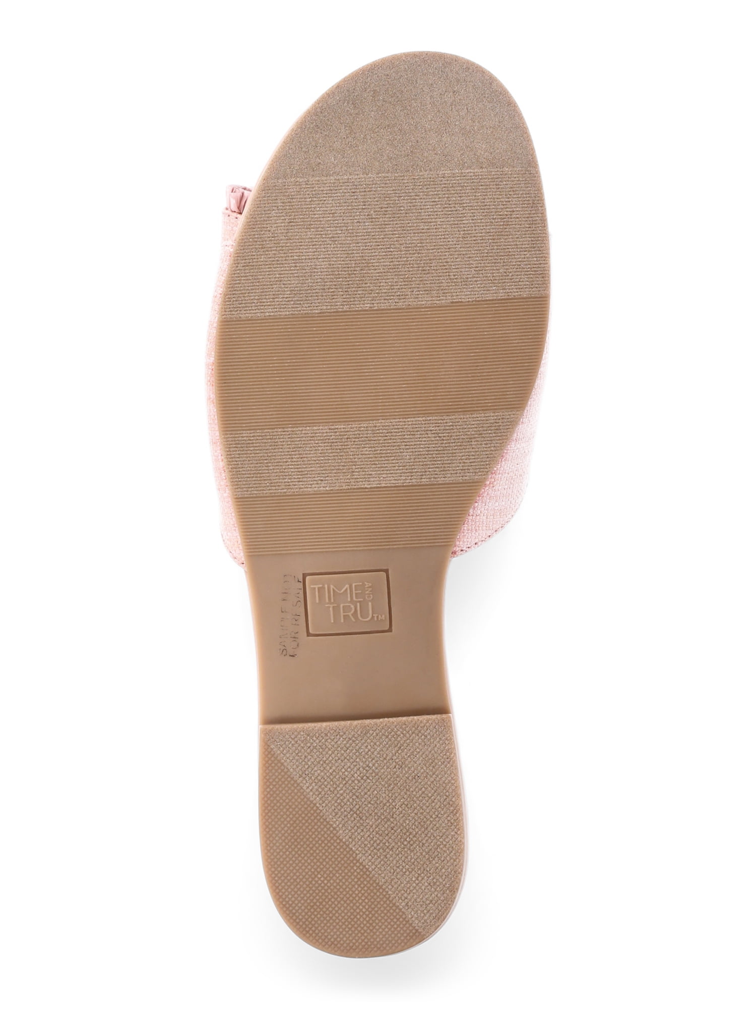 Time and Tru Women's Raffia Bow Slide Sandals