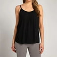 thumbnail image 2 of Women's Solid Color Back Bottom Bottom Yoga Loose Vest Top, 2 of 5