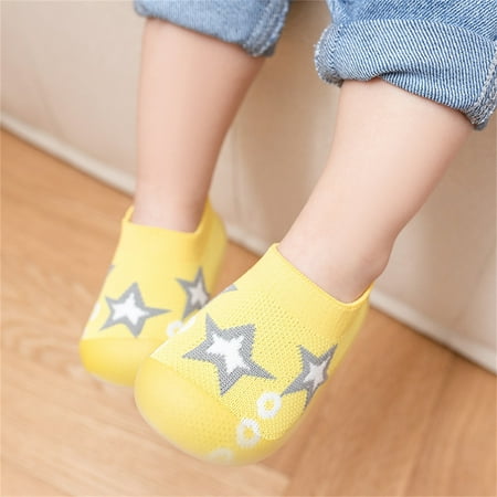 

TOWED22 Baby Sneaker Toddler Kids Infant Newborn Baby Boys Girls Shoes First Walkers Cute Cartoon Socks Shoes Antislip Shoes Yellow
