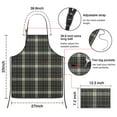 thumbnail image 3 of Brown Blue Checkerboard Checkered Pattern Apron-Garden Aprons for Women with Pockets-Cotton Linen Waterproof Kitchen Cooking Gardening Aprons Adjustable for Kitchen,Cooking,BBQ and Salon 33x27 Inch, 3 of 7