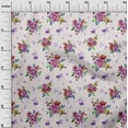 thumbnail image 2 of oneOone Silk Tabby Fabric Watercolor Leaves & Flower Floral Print Fabric BTY 42 Inch Wide, 2 of 4