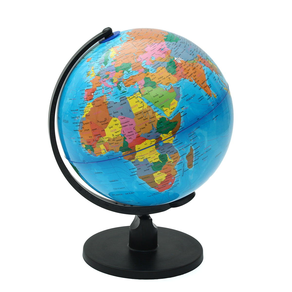 Education Global Home Office Classroom Desk Furnishings Blue Creative Gift School Globes World Stainless Steel Bracket Large Globe Rotating World Map