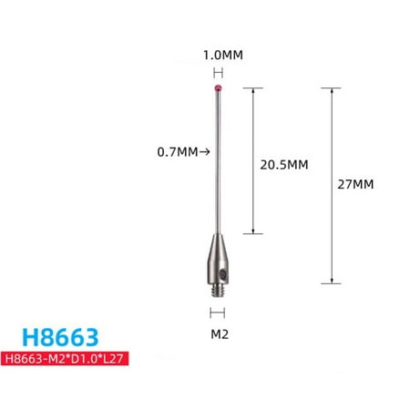 

m2 ball cmm thread and cnc measuring probe stylus point contact