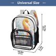 thumbnail image 4 of PVC Transparent Backpacks Clear Backpack for Travel and Outings Seahorse and Coral, 4 of 7