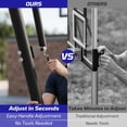 thumbnail image 3 of Ktaxon Portable Basketball Hoop Outdoor with Rebound Plate, 5.25-10FT Adjustable Height, 44inch PC Backboard, Blue, 3 of 10