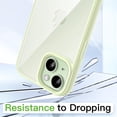 thumbnail image 4 of JETech Case for iPhone 15 6.1-Inch, Shockproof Phone Bumper Cover, Solid Color Matte TPU Frame, Anti-Scratch Clear Back (Green), 4 of 6