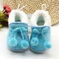 thumbnail image 4 of Girls Kids Cute Bow Slippers with Warm Plush Fleece House Slip-on Shoes, 4 of 7