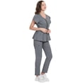 thumbnail image 2 of Niaahinn Scrubs for Women Set Modern Scrub Top and 8 Pockets Jogger Pants Medical Nursing Uniforms Scrubs Set, 2 of 7