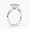 thumbnail image 5 of SOLITAIRE JEWELS 3ct Radiant Diamond With Round & Marquise Pave Accent Engagement Ring 14K White Gold, 5 of 6