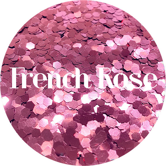 Glitter Heart Co. Glitter - High Quality Polyester Glitter - French Rose -Metallic Pink Chunky – 1 oz Bag