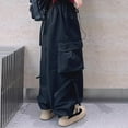 thumbnail image 4 of Delliss Girl's Bow Side Waist Track Pants Cute Wide Leg Drawstring Trousers 5-16 Years, 4 of 4
