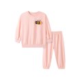 thumbnail image 2 of Angala 2 Piece Outfits For Girls Crew Neck Long Sleeve Graphic Print Sweatshirt With Jogger Pants Set Girls Autumn Daily Wear Clothes, 2 of 9