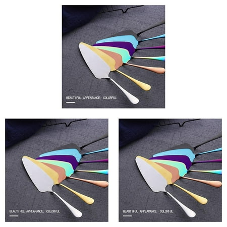 

3pcs stainless steel triangle golden toothed cake spatula cooking pizza spatula cake cheese spatula