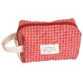thumbnail image 4 of Bolsa de maquillaje a cuadros de 3 uds bolsa de almacenamiento organizadora de maquillaje de gran capacidad para mujer, 4 of 9