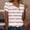 Pink, variant on YHAJDS Short Sleeve Sweater for Women Printed V Neck Button Front Casual Spring Summer Blouse