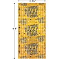 thumbnail image 2 of Beistle 2 Piece Metallic Plastic Black & Gold Happy New Year Party Decorations Square Fringed Photo Backdrop Curtains for NYE Dcor, 6' 6" x 3' 2.25", Gold/Black, 2 of 6