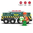 thumbnail image 3 of Tren de Locomotora de Acción Que Funciona con Pilas (Conexión Magnética): Potente Juego de Trenes Bala con Motor Compatible con Thomas, Brío, Chuggington - Juguetes de Tren para Niños Pequeños, 3 of 8