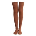thumbnail image 3 of Socks For Women 1 Pair Extra Long Solid Color Thigh High Socks Over The Knee High Boot Stockings Nylon Leg Socks, 3 of 3