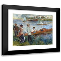 Pierre-Auguste Renoir 14x12 Black Modern Framed Museum Art Print Titled - Oarsmen at Chatou (1879)