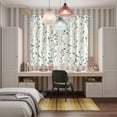 thumbnail image 5 of Green Botanical Kitchen Curtains 63 Inch Length, Spring Summer Birds Watercolor Grommet Top Bedroom Living Room Curtains, Light Filtering Cafe Curtain Drapes 2 Panels Set 84''x63'', 5 of 9
