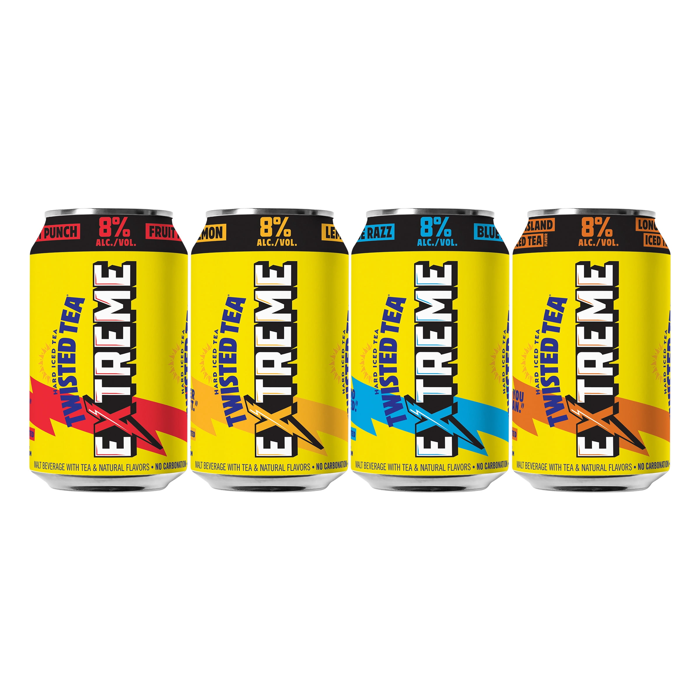 Twisted Tea Extreme Variety pack Hard Iced Tea, 12 pack, 12 fl oz Aluminum Cans, 8% ABV