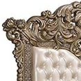 thumbnail image 2 of Benjara Eastern King Bed with Intricately Carving and Button Tufting,Gold and Brown, 2 of 5