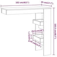 thumbnail image 4 of vidaXL Wall Bar Table Smoked Oak 102x45x103.5 cm Engineered Wood, 4 of 5