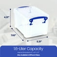thumbnail image 3 of Really Useful Box 1.6L Storage Container w/Snap Lid & Clip Lock Handle, 3 of 7