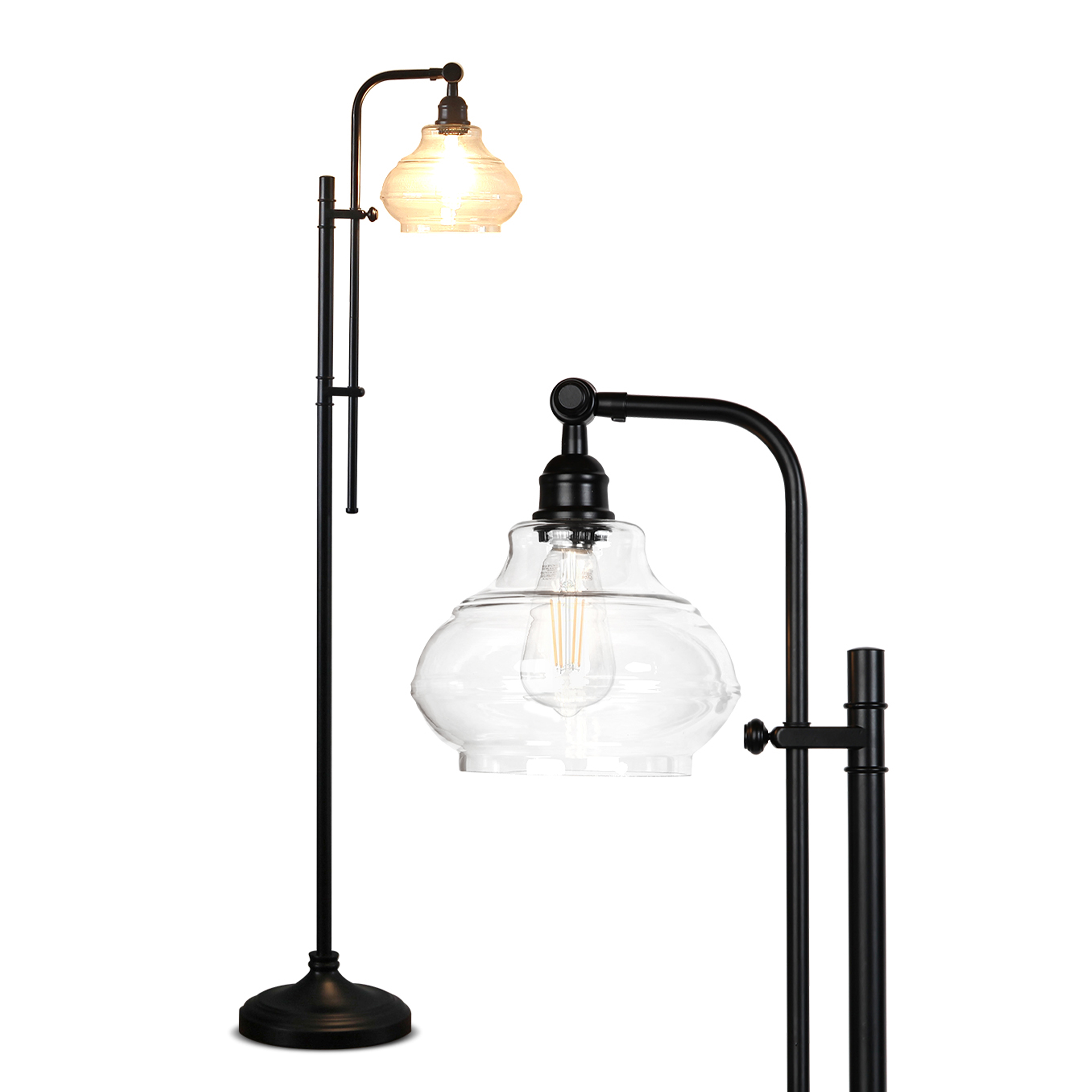 Brightech Austin LED Floor Lamp, Industrial Lamp for Living Rooms & Offices, MidCentury Modern
