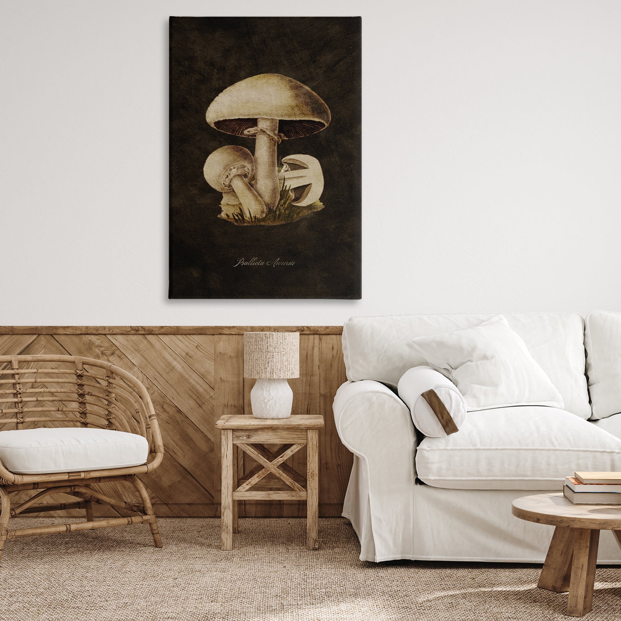 Stupell Industries Portobello Mushroom Study Plants & Flowers Painting Wrapped Canvas Art Print Wall Art, 30 x 45