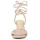 thumbnail image 2 of Sandalias de Tacón de aguja con Cordones Arriba punta Abierta para Mujer Allegra K Rosa polvo 36, 2 of 6