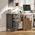 thumbnail image 2 of HOMCOM 3 Drawer File Cabinet Filing Cabinet for A4 Letter Size Grey Wash, 2 of 10