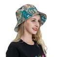 thumbnail image 4 of Balery Vintage Floral Butterflies Sun Hats for Men Women Bucket Hat UPF 50+ Buckey Hat Boonie Hat Foldable UV Protection Hiking Beach Fishing Summer, 4 of 9
