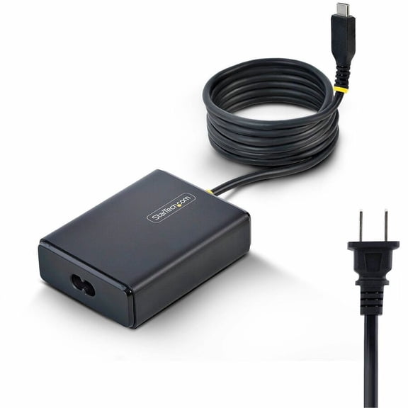 StarTech 100W USB-C Laptop Charger with 5ft (1.5m) Tethered USB-C Cable, Power Adapter Brick for Dell, HP ProBook, MacBook Pro
