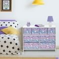 thumbnail image 4 of Sorbus Fabric Dresser for Kids Bedroom - Chest of 8 Drawers, Storage Tower, Clothing Organizer, for Closet, for Playroom, for Nursery, Steel Frame, Fabric Bins - Knob Handle (Tie-dye Purple), 4 of 7