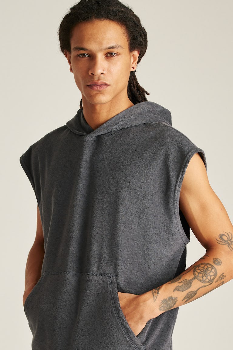 Bonobos Fielder Men's and Big Men's Sleeveless Terry Toweling Hoodie, up to 3XL - image 3 of 5