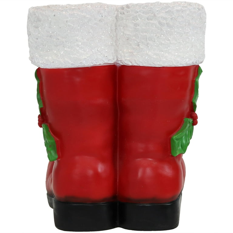 Festive Kids Rain Boots with Santa-inspired Decorations