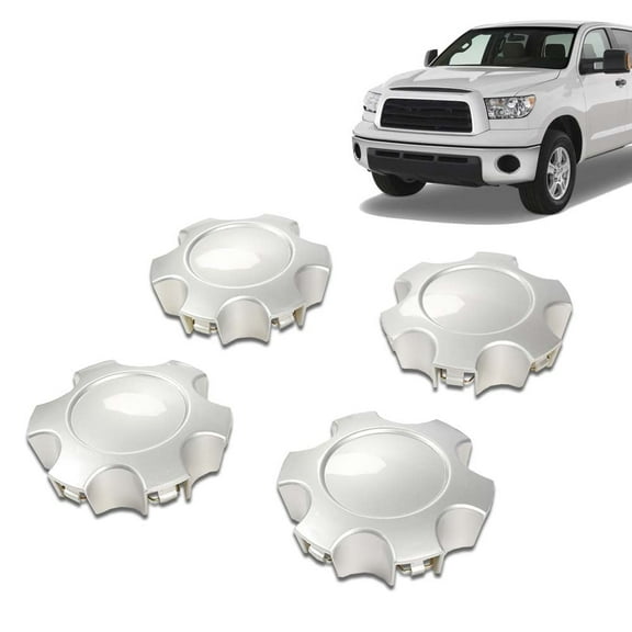 PIT66 Wheel Center Cap Wheel Hub Center Cap Chrome Silver 4pcs,Fit For Toyota Tundra Sequoia 2003-2007