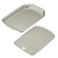 thumbnail image 5 of Rachael Ray Bakeware 2 Piece Nonstick Crisp and Slide Sheet Pan Set, Gray, 5 of 5