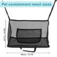 thumbnail image 2 of Unique Bargains Dog Car Net Barrier with Stretchable Storage Bag Keep Pet Dogs in the Back Seats for Cars SUVs Black, 2 of 7