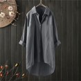 thumbnail image 2 of Womens Tops Casual Linen Blouses Tops Long Sleeve Button Down Shirts Blouses For Women, 2 of 7