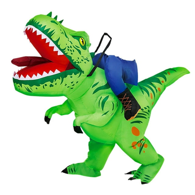 Disfraz de dinosaurio inflable, divertido disfraz para fiestas, accesorios fotográficos 150 a 190cm