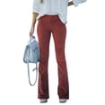 thumbnail image 3 of Txlixc Pantalones de mujer, cintura elástica, pantalones de campana de piernas anchas Txlixc  moda, 3 of 8