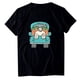 thumbnail image 4 of Puntoco Mujer Impreso Casual Suelto Cuello Redondo Pascua Verano Manga Corta Camiseta tops Puntoco Puntoco-334, 4 of 4