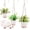 White, variant on West Bay 3 Set Hanging Planter with Macrame Plant Hangers Indoor Outdoor, Hanging Baskets for Plant, Flower Self Watering Pots Holders (White)