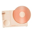 thumbnail image 4 of Altavoz de escritorio con apariencia de tocadiscos Retro, con reloj Digital, 22x15x5cm, portátil, alimentado por batería, multifuncional para Rosa, 4 of 10