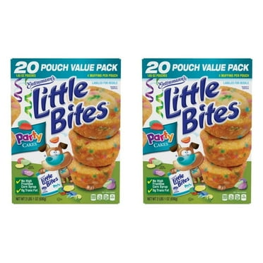 Entenmann's Little Bites Party Cakes Muffins, 20 Pouch Value Pack (Pack of 2)