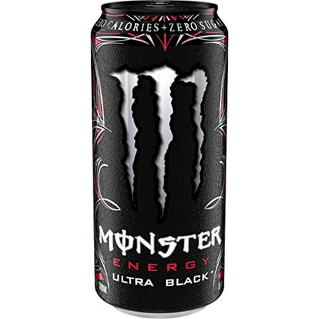 Monster Energy Ultra Energy Drinks 6 - 16Oz Cans (Ultra Black)