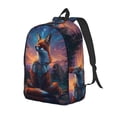 thumbnail image 2 of KLL Starry Sky Meditating Fox Print Travel Laptop Backpack - College Backpack Business Work Bag Nurse Bag Casual Daypack for Weekender Business Hiking -Medium, 2 of 6