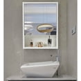 thumbnail image 2 of White Wall Mounted Bathroom Storage Cabinet, Mirrored Vanity Medicine Chest with 3 Shelves, 2 of 6